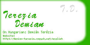 terezia demian business card